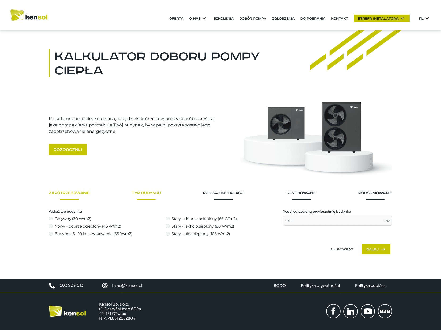 Heat Pump Configurator — Scope